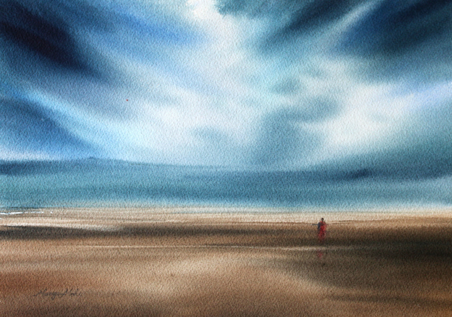 Ocean's Whisper - Original Watercolor Painting