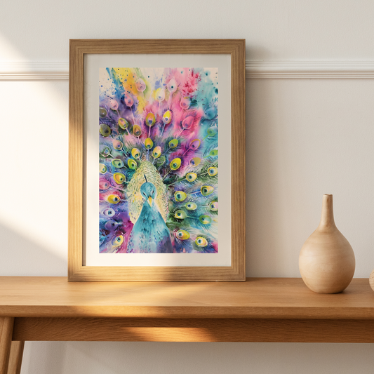 A Peacock's Palette - Print on Arches Paper