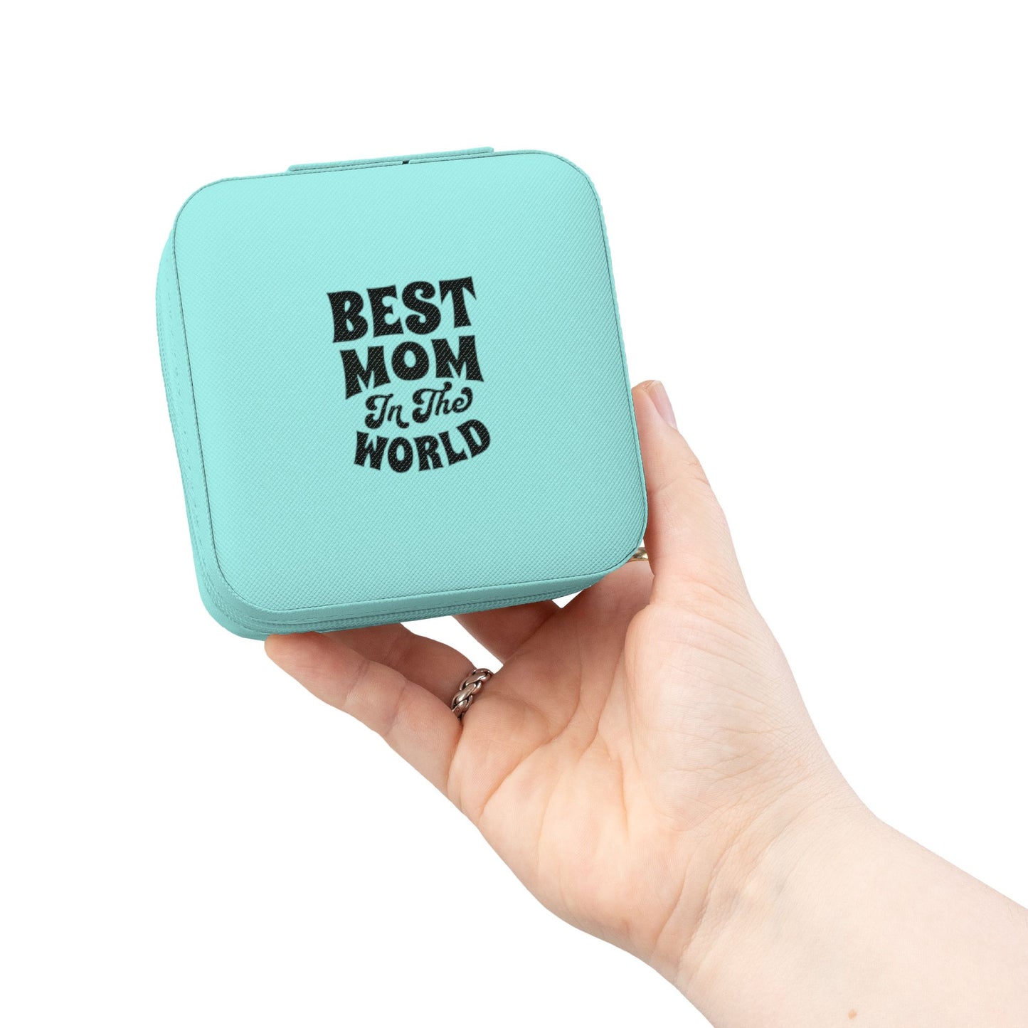 Jewelry Travel Case — 'Best Mom in the World' Compact Organizer