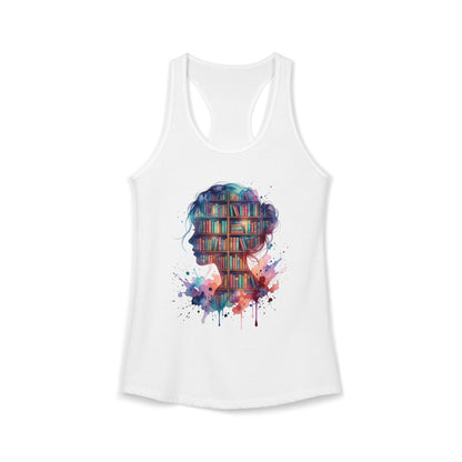 Book Lover Floral Racerback Tank