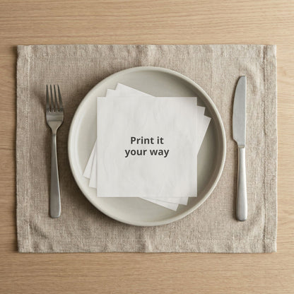 Custom Print Paper Napkins — Personalized Cocktail Napkins