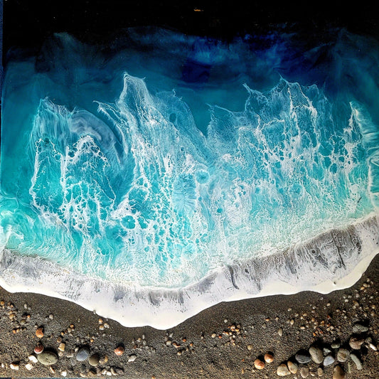 Water Is Life | Ocean Resin Artwork  | Original Painting