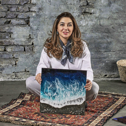 Water Is Life | Ocean Resin Artwork  | Original Painting