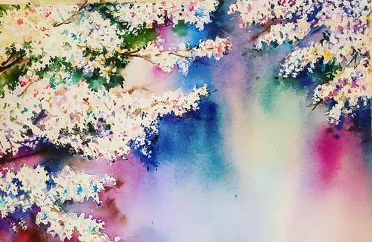 Blooms of Renewal | Mixed Media Resin Artwork  | Original Painting