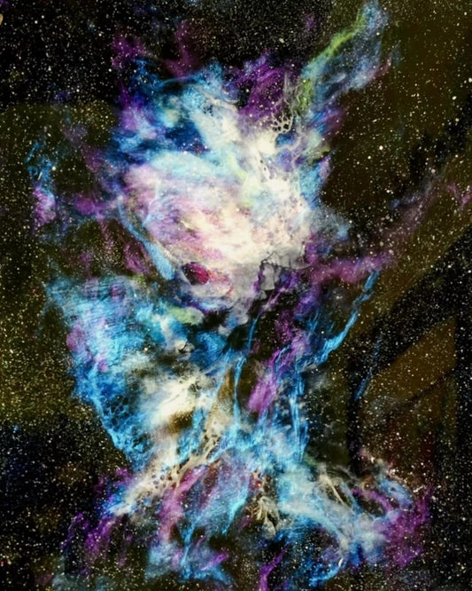 A Piece of Galaxy | Mixed Media Resin Artwork  | Original Painting