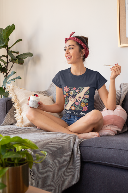 Personalized Mom and Child T-Shirt, Custom Mother Daughter Son Shirt, Floral Pinky Promise Tee, Gift for Mom, Mother's Day Gift