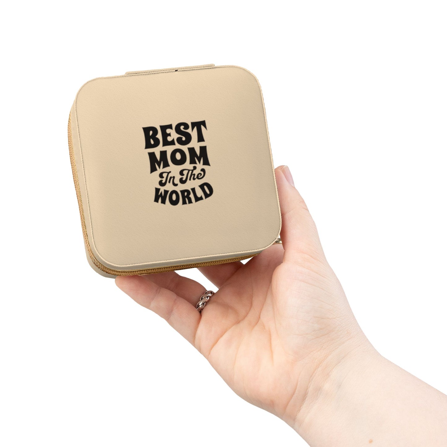 Jewelry Travel Case — 'Best Mom in the World' Compact Organizer