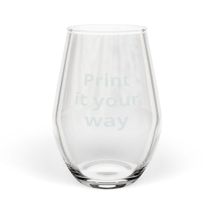 Personalized Engraved Stemless Wine Glass