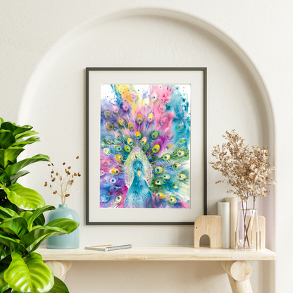 A Peacock's Palette -  Print on Arches Paper