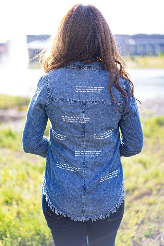 English Quote Iron-On | Inspirational Word Art Transfer for Fabric & Canvas | Meaningful Wearable Art Gift for Quote Lovers