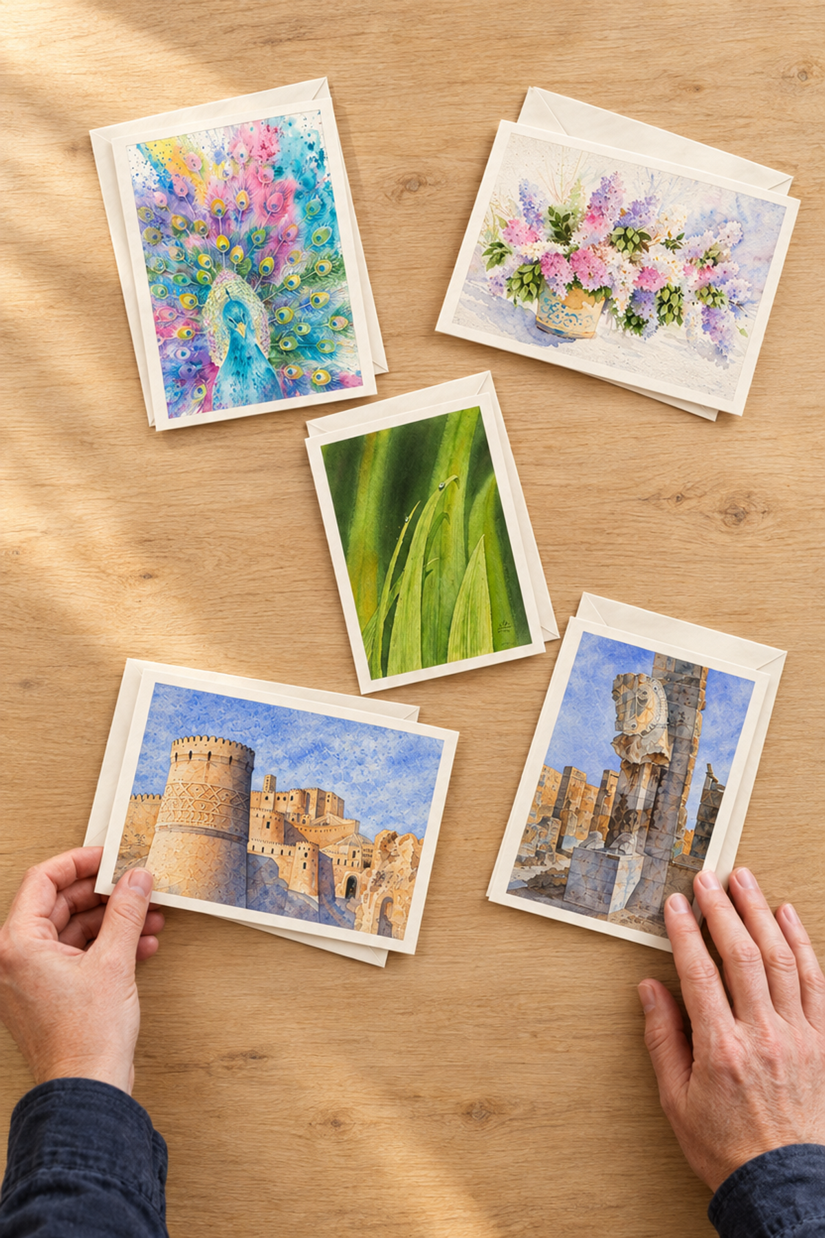 Persian Greeting Cards - Iranian Watercolor Paintings