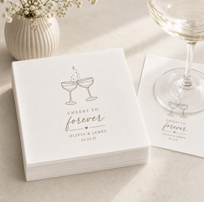 Custom Print Paper Napkins — Personalized Cocktail Napkins