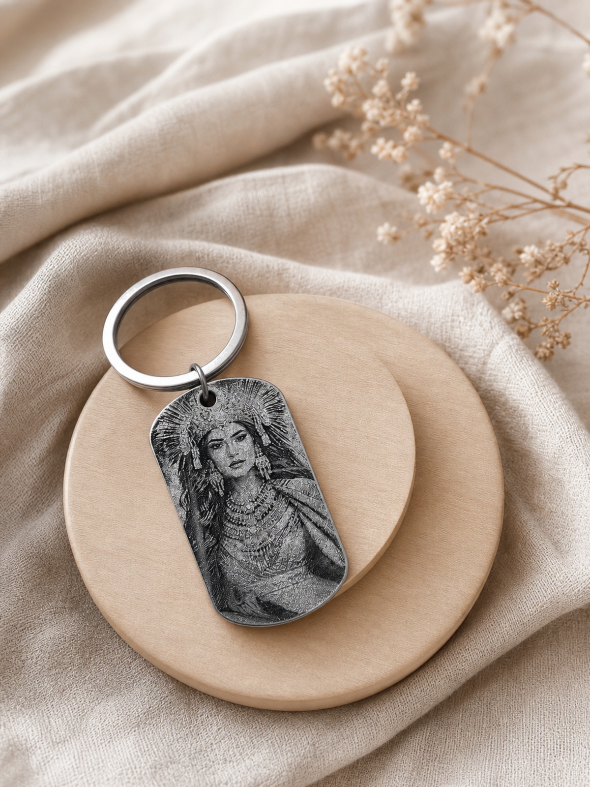 Personalized Military Dog Tag Keychain