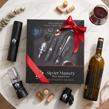 Luxury Wine Gift Set – Electric Opener, Aerator & Stopper with Premium Box